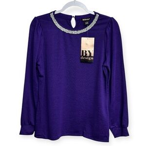 BY Design Women's Purple Crew Neck‎ Sweater